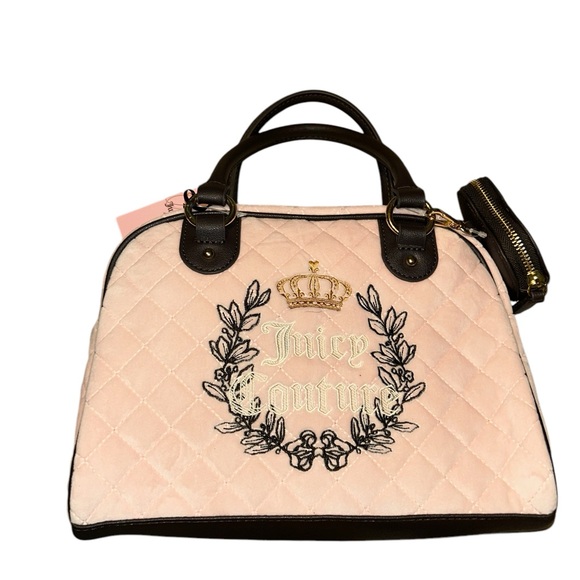 Juicy Couture Royal Satchel Light Pink/Clay&Chocolate/wallet. 4 piece NEW🔥 - Picture 7 of 16